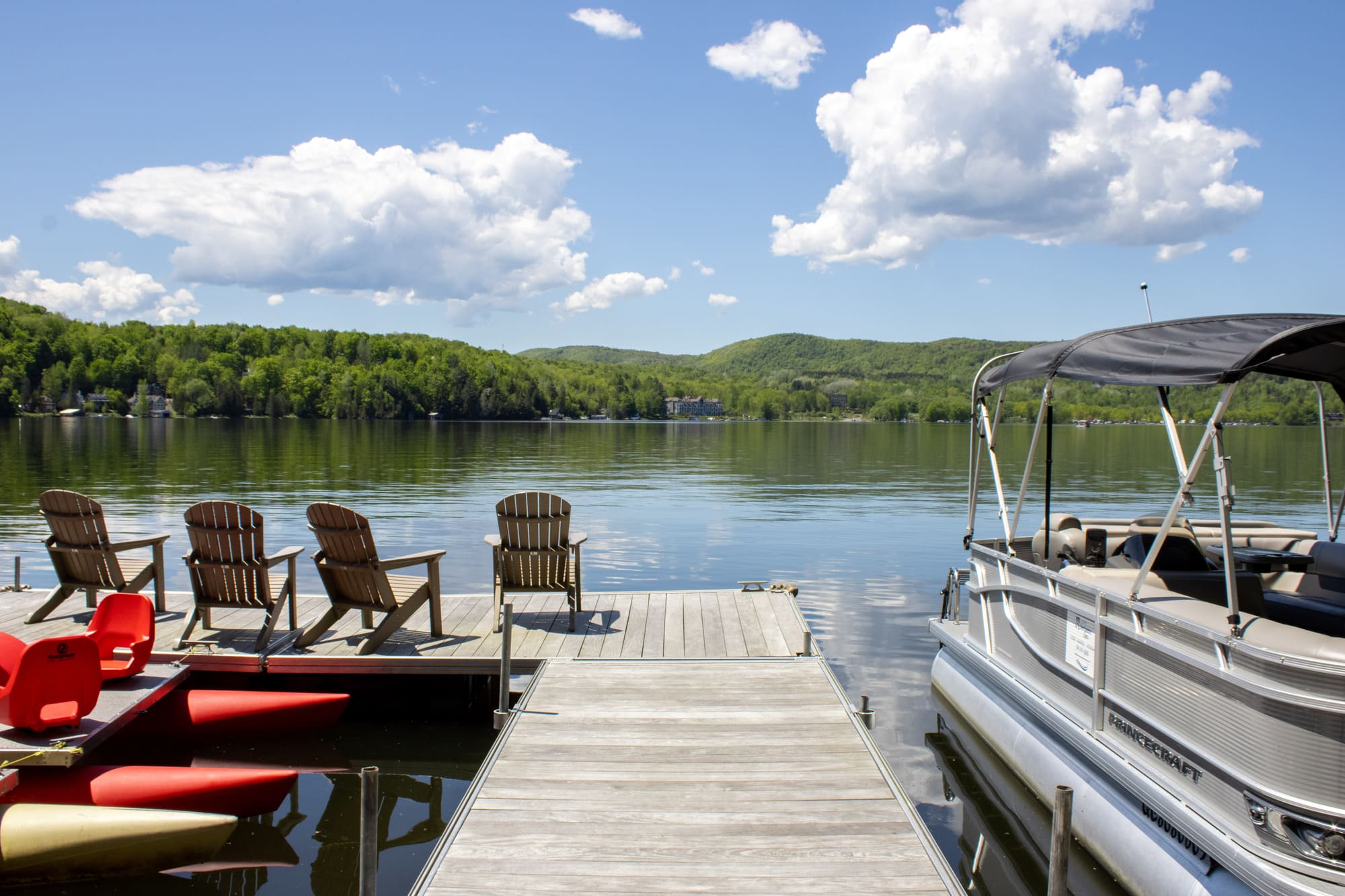 Quai du Ripplecove Hôtel & Spa au bord du lac Massawippi pour une remise de diplôme