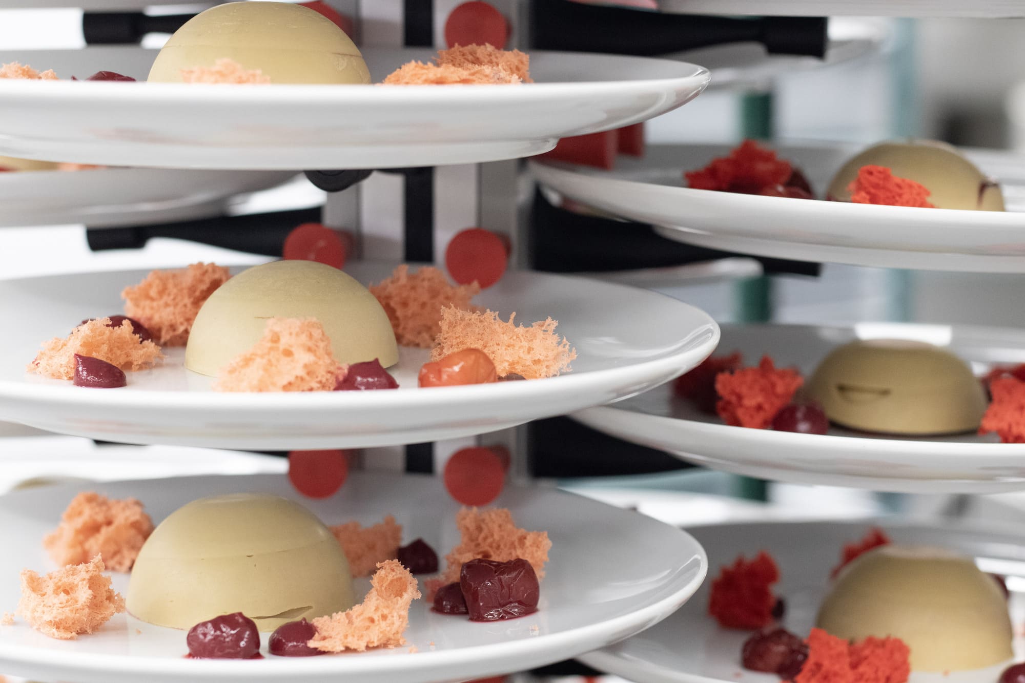 Dessert gastronomique du restaurant Le Riverain au Ripplecove pour une remise de diplôme