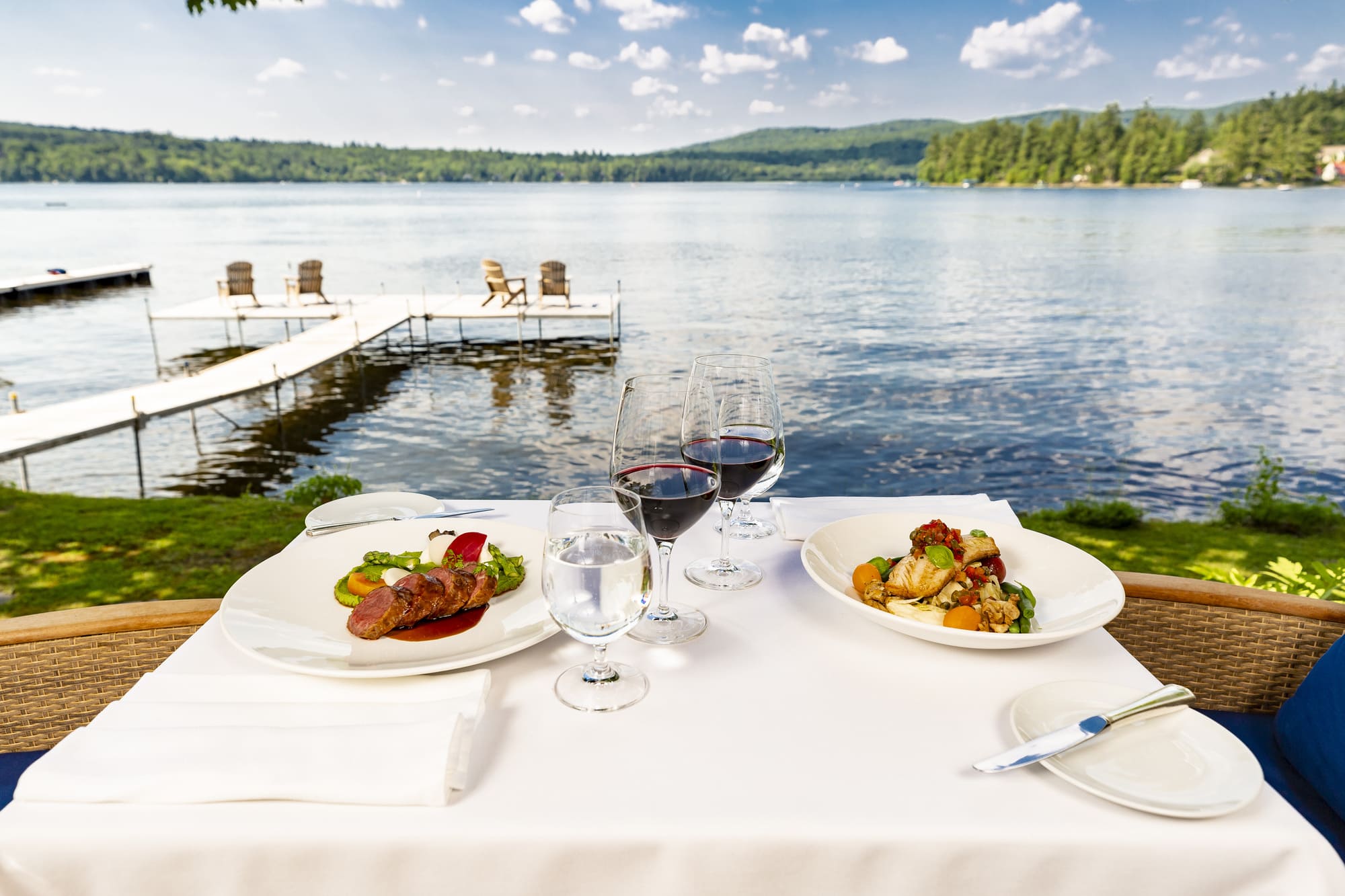 Souper gastronomique avec vue sur le lac Massawippi au Ripplecove